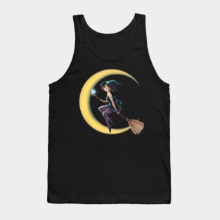 Cute Flying Witch Girl Tank Top